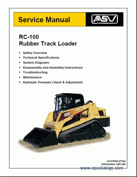 rc 100 skid steer|asv rc100 parts manual.